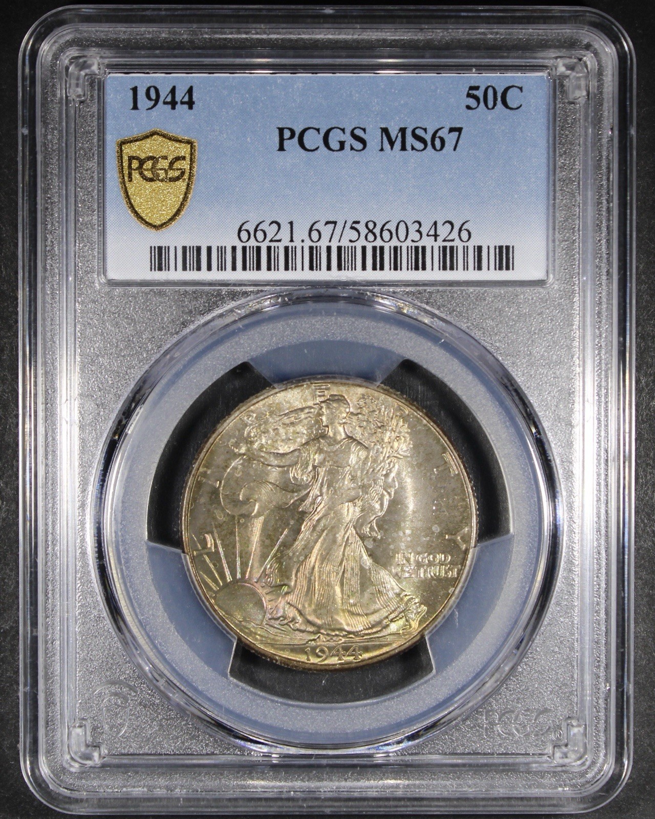 1944 Walking Liberty Half Dollar - 50c PCGS MS67 - PCGS Gold Shield