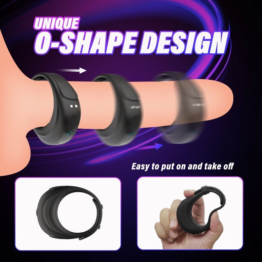 Rechargeable 10 Speed Electric Ring Penis Enhancer Delay Time for Male Couples