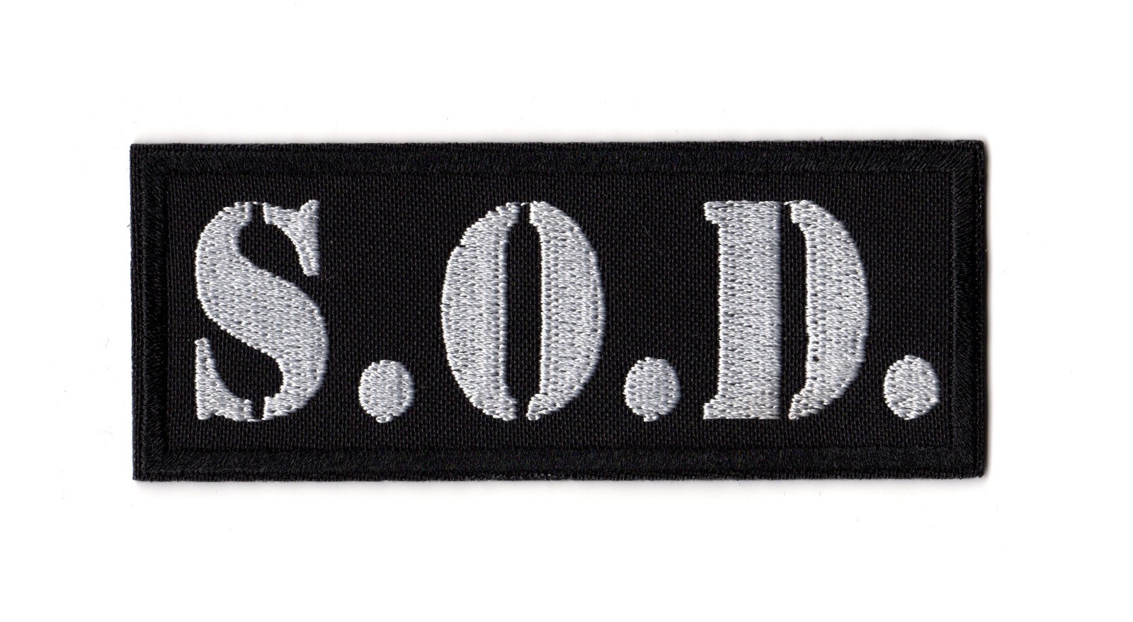 SOD Patch Stormtroopers of Death Embroidered Sew On Band White Logo Thrash Metal