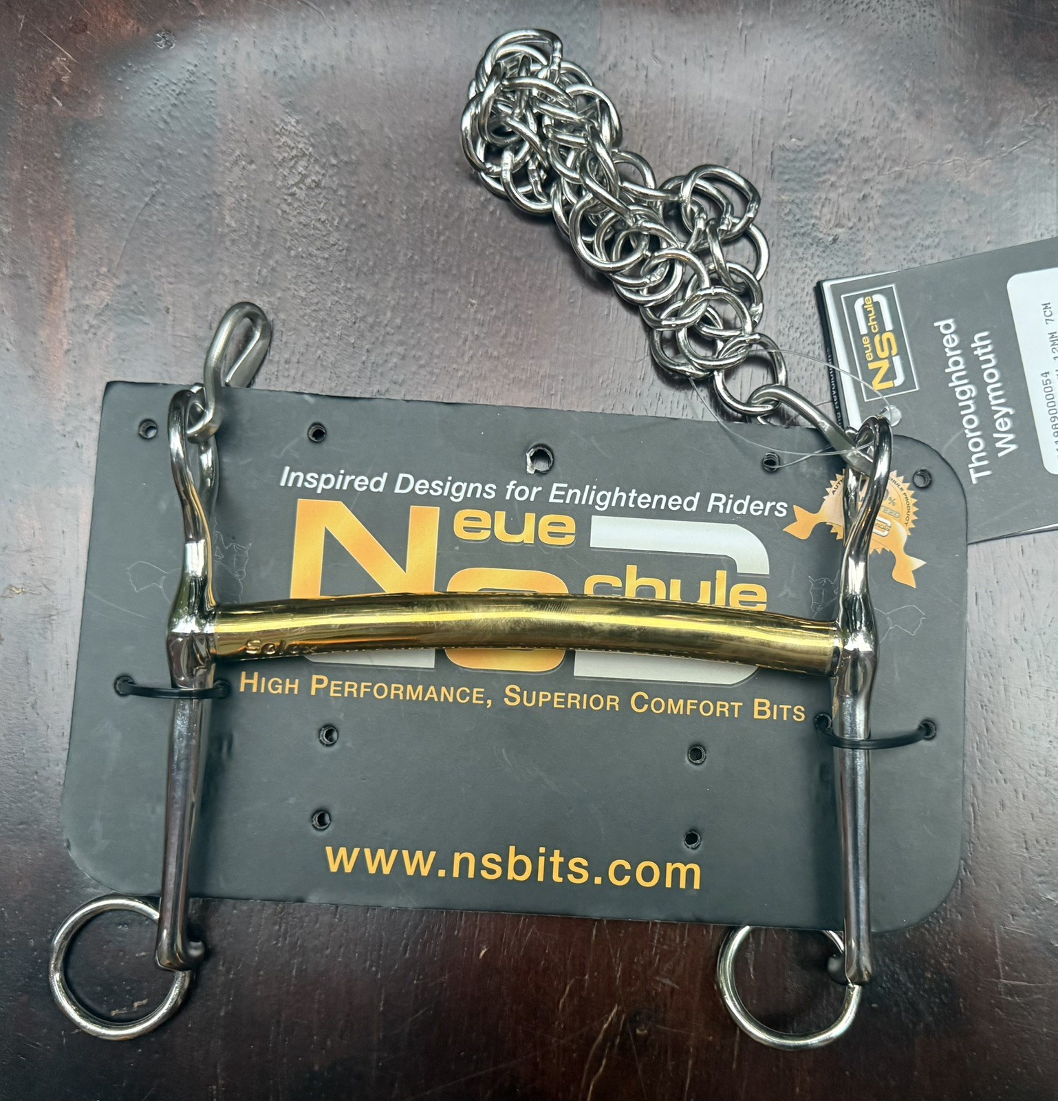 Neue Schule Thoroughbred Weymouth Double Bridle Horse Curb Bit Gentle Pressure