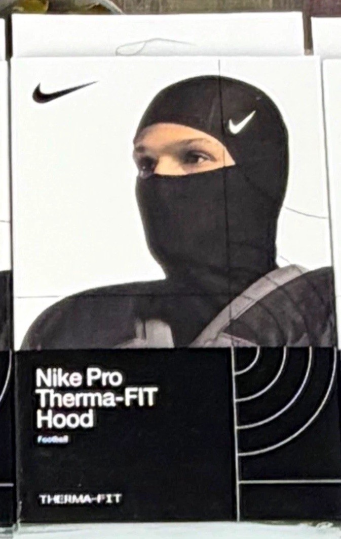 Nike Pro Therma-FIT Hood Balaclava Black One Size Polyester/Spandex