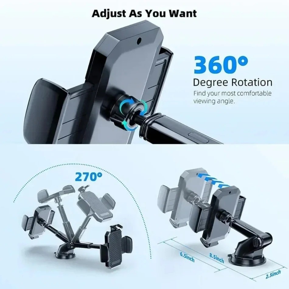 360° Universal Mount Holder Car Stand Windshield For Mobile Cell Phone GPS
