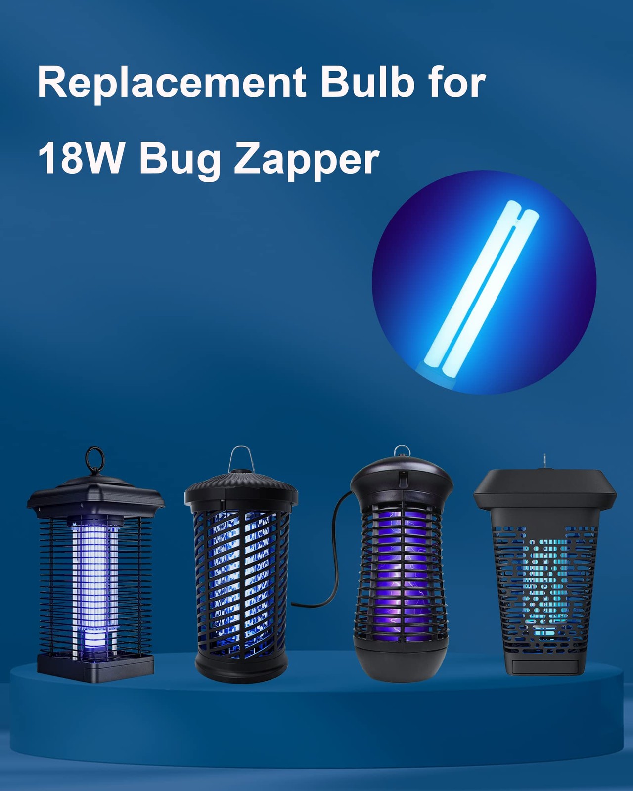 2G11 18W Bug Zapper Replacement Bulb, H-Shaped Light Bulb for White