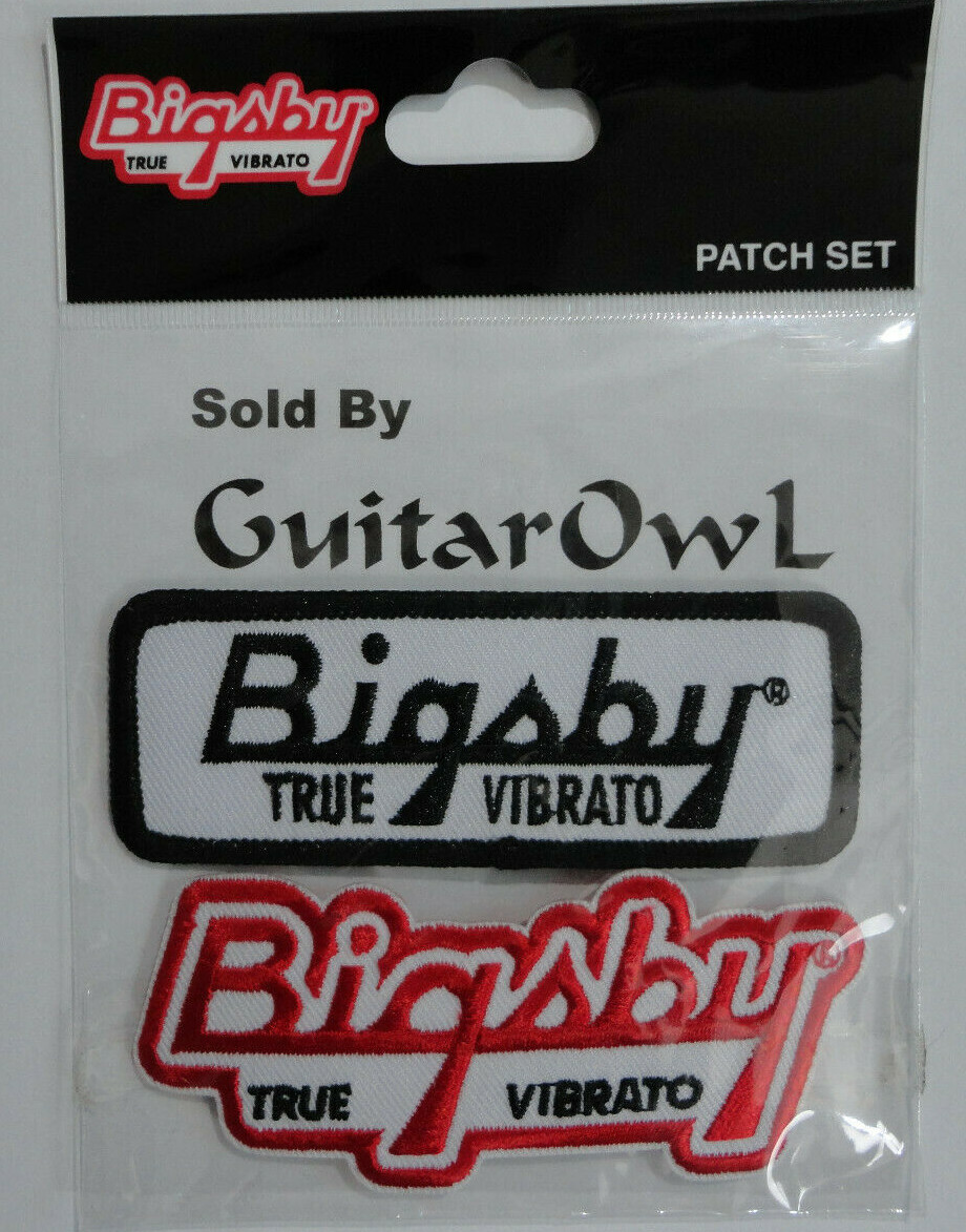 Gretsch Bigsby True Vibrato Iron on Embroidered Guitar Patches 2 PATCH SET