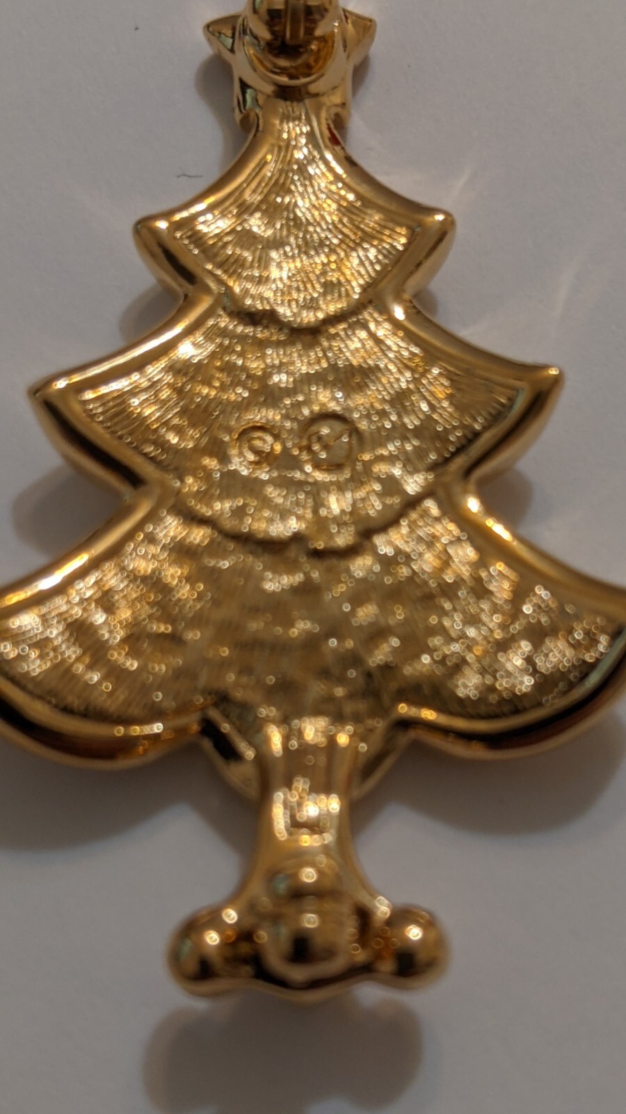 Gold Toned Swarovski Christmas Tree Pin/Brooch Signed