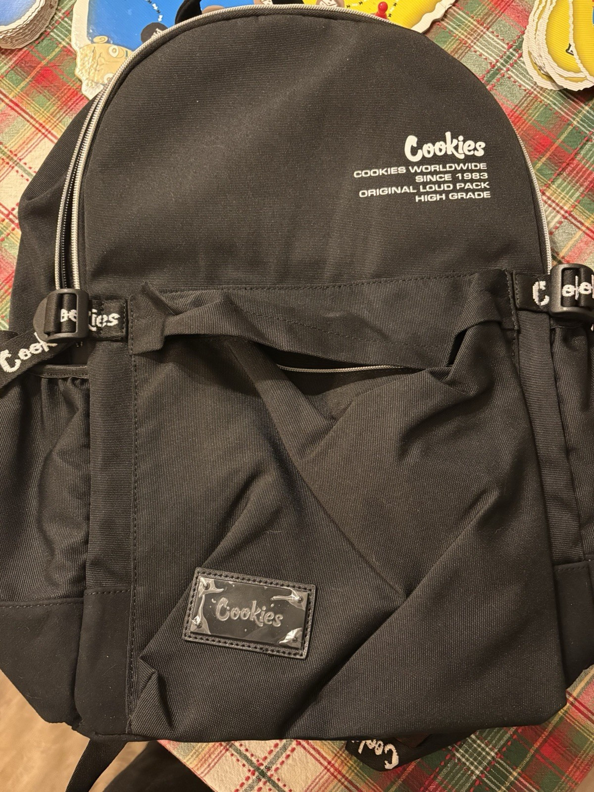 Cookies Smell Proof Backpack Black Zip Closure