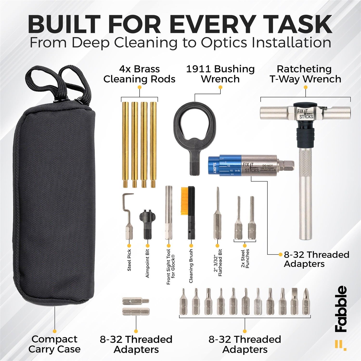 Fix It Sticks Pro Armorer Toolkit Torque Drivers Multi Tool Kit & Accs.