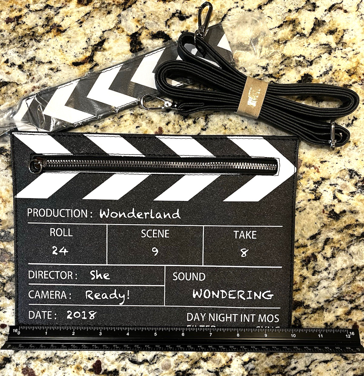 Movie Clapperboard Crossbody Bag Cute Cute/ Purse/ Envelope w/Shoulder Strap NEW