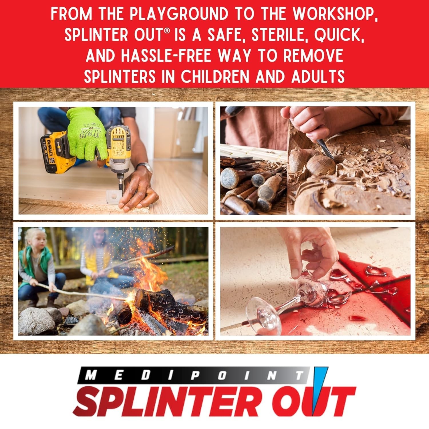 Portable Splinter Out Splinter Remover - 20 Pack for Fast, Safe Splinter Relief
