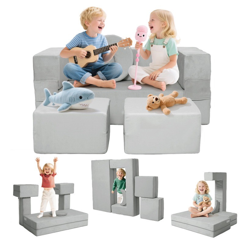 Modular Kids Sofa Toddler Couch Armchair Convertible Plush Sofa Children Gift