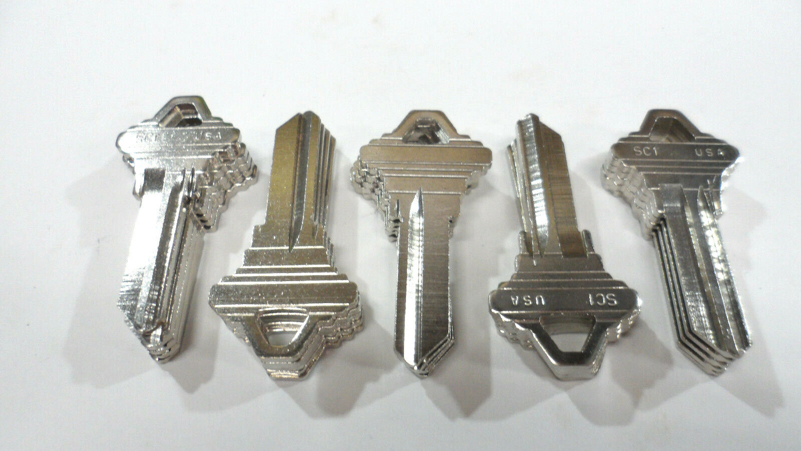 Ilco SC1 keyway 5 pin key blanks  -Package of 25 Nickel Plated - Made in USA