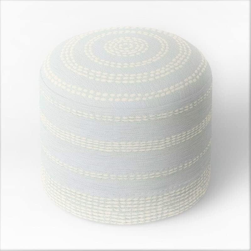 Project 62 Darien Decorated Tribal Pouf Ottoman Light Teal 14" x 16" x 16"