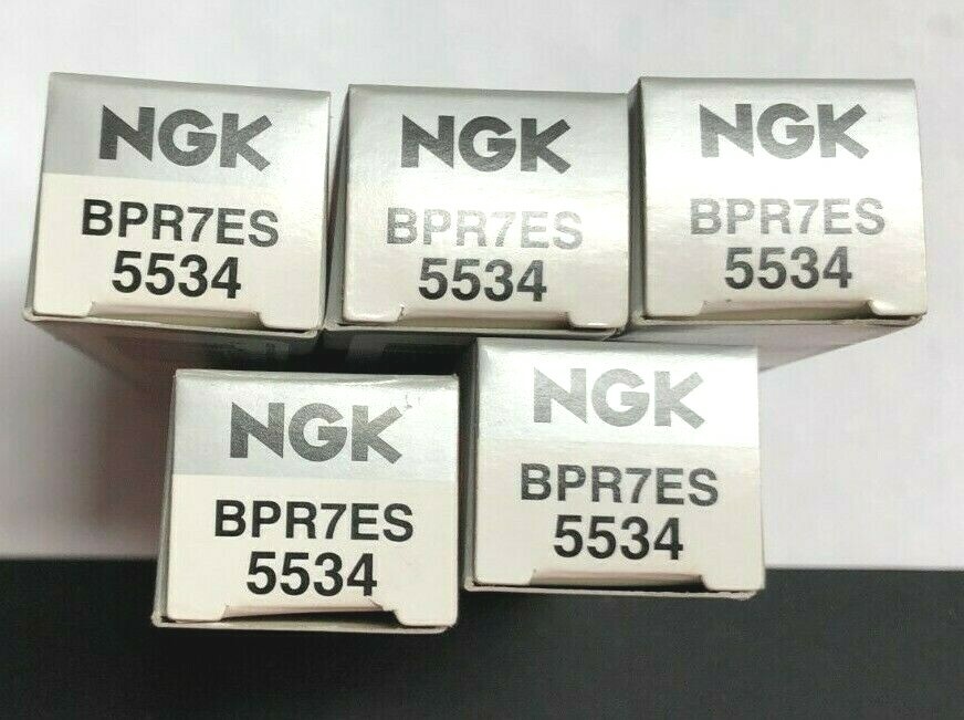 (5) New Genuine NGK STANDARD Series spark Plugs BPR7ES/5534 Mfg Japan/USA seller