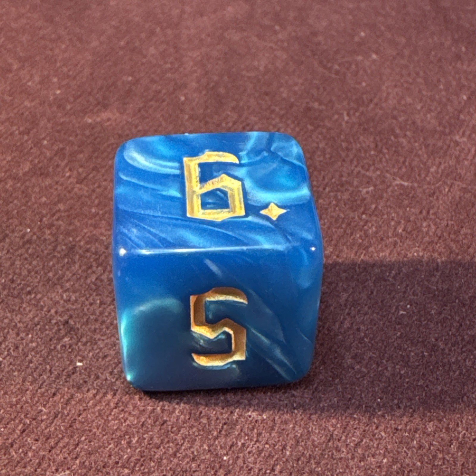 Turquoise Marbled 7-piece Acrylic Dice Set - RPG DND 3