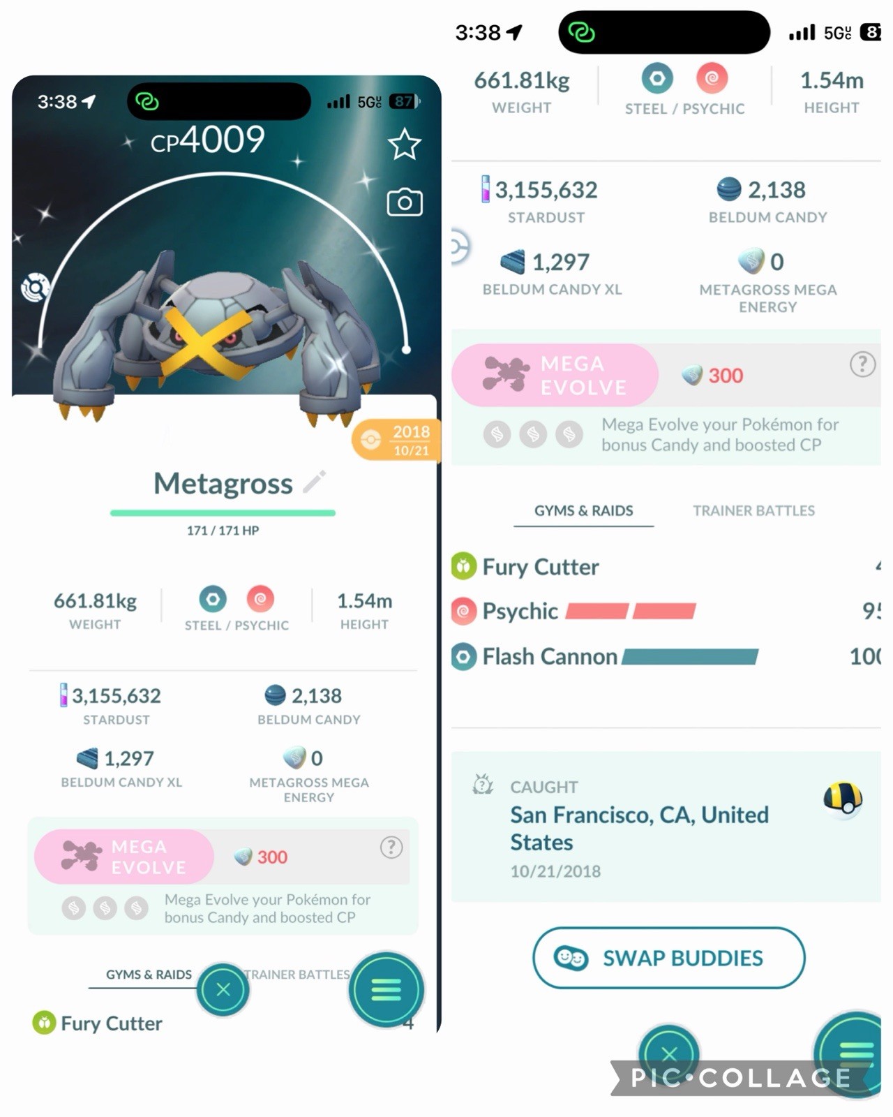 Shiny Metagross  LV50 - 3 moveset Guaranteed LUCKY - Registered Or 1 Million