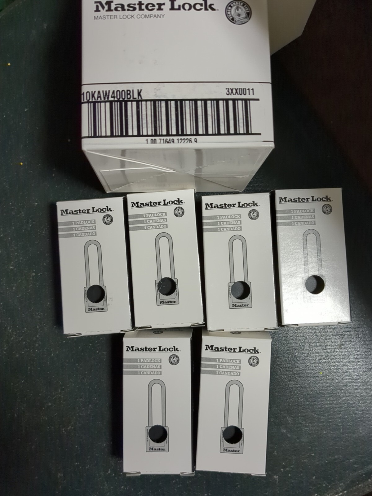 Master Lock (410KAW400BLK-3XX0011) Lockout Padlock - Keyed Alike, Box Of 6