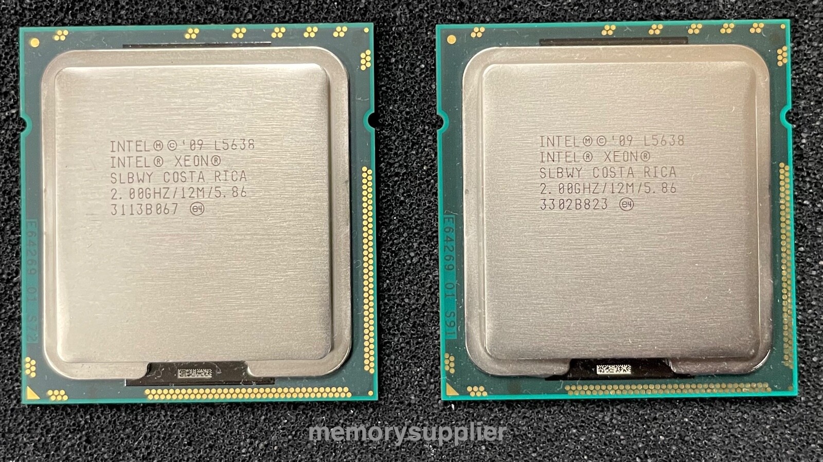 Lot of (2) SLBWY Intel L5638 2.00GHz 5.86GT/s QPI 12MB L3 Cache FCLGA1366 CPUs