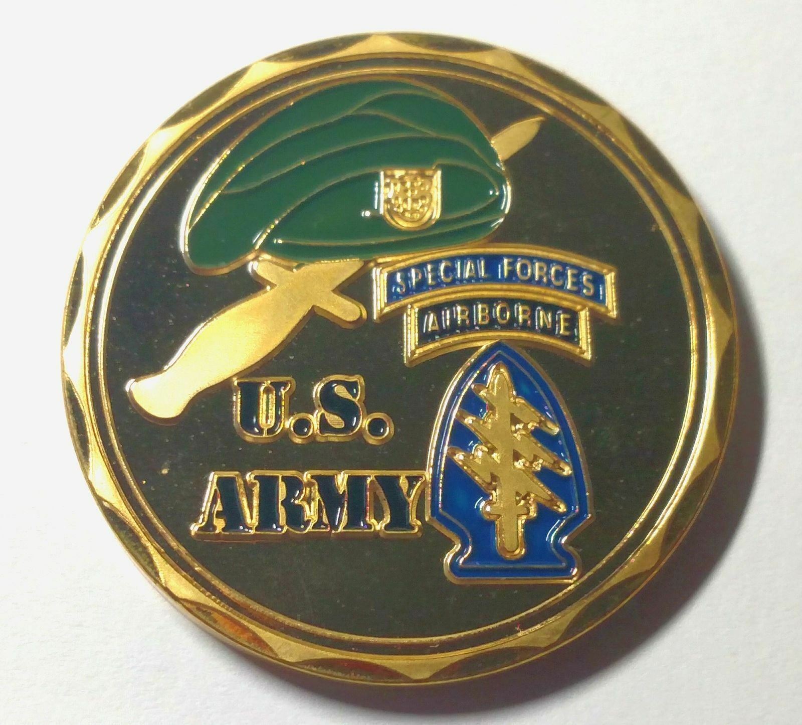 US ARMY SPECIAL FORCES DE OPPRESSO LIBER ENGRAVEABLE COLORIZED ART ROUND