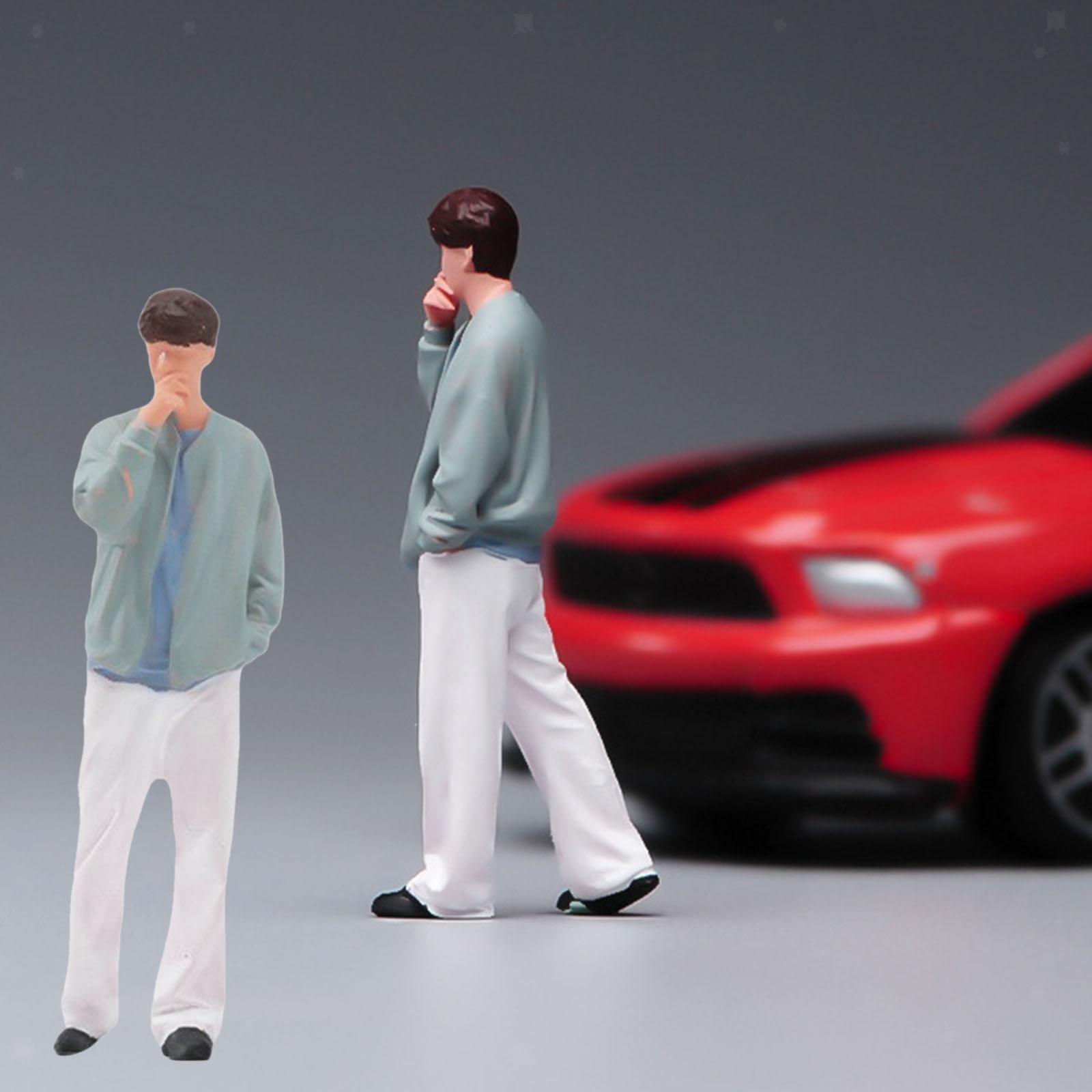 1:64 Man Miniature Figure Mini People Figurine Decorative Tiny Mini Model Sand