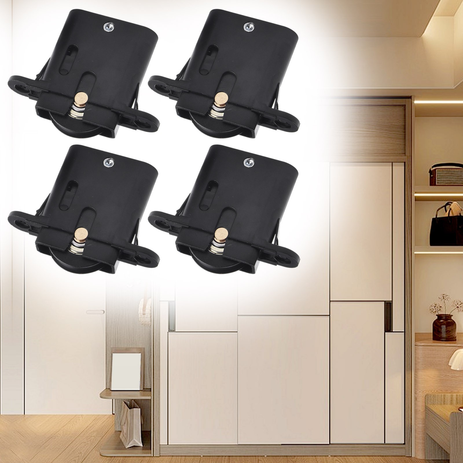 Adjustable Under Load Sliding Door Rollers Wheels 4 Pack Replacement Set