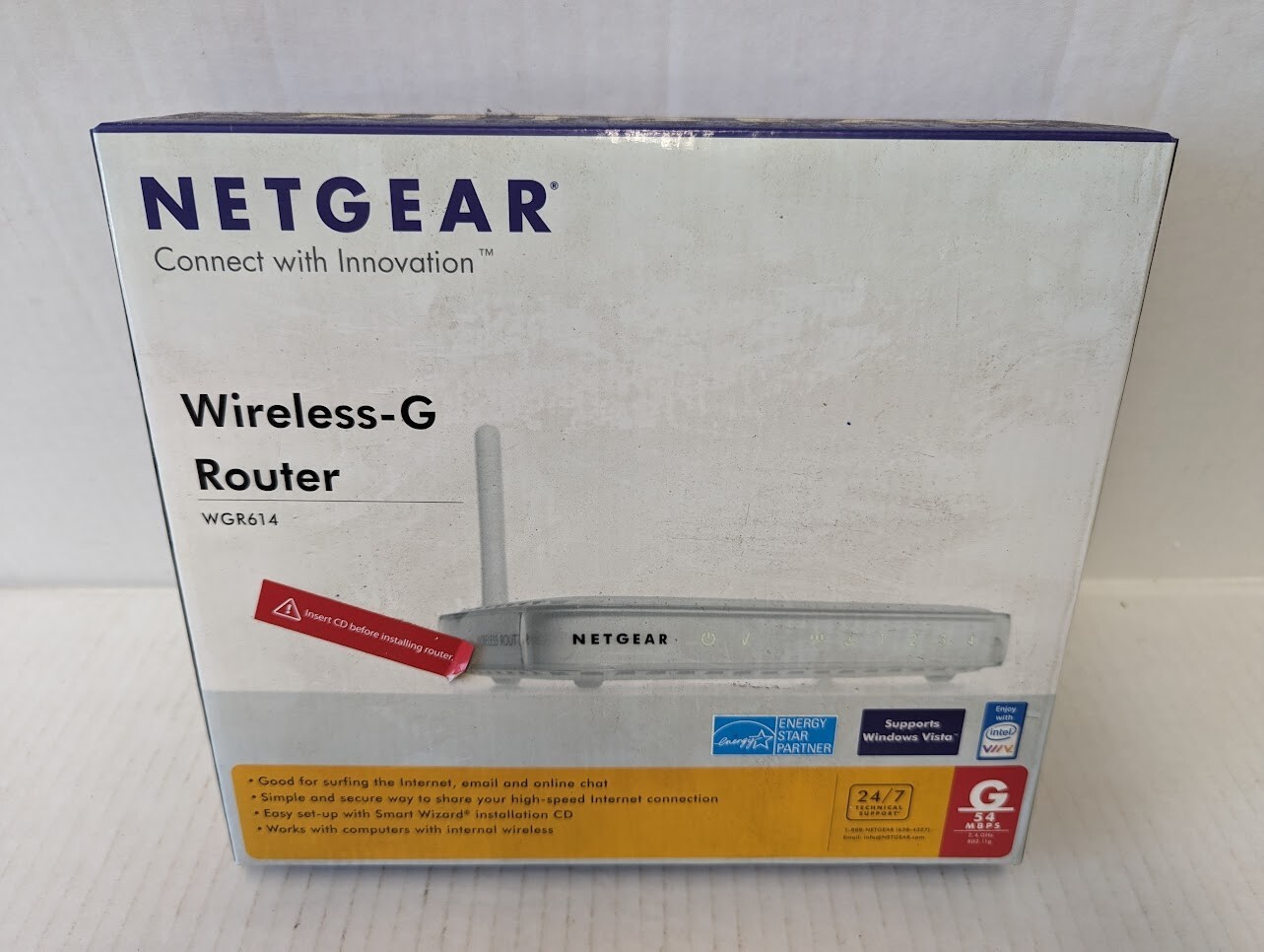 NETGEAR WGR614 v9 4PORT WIRELESS G ROUTER AND THE ADAPTER TESTED Complete