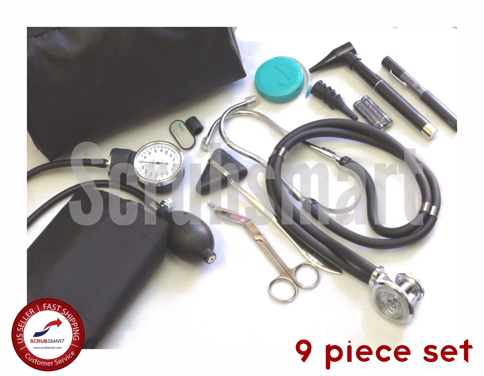 9 Piece Beginner Nurse Nursing Student starter Kit - Stethoscope BP +more NK-01