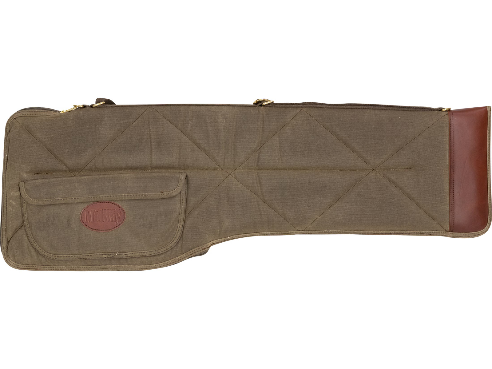 MidwayUSA Waxed Canvas Takedown Shotgun Case 34" Olive Brown