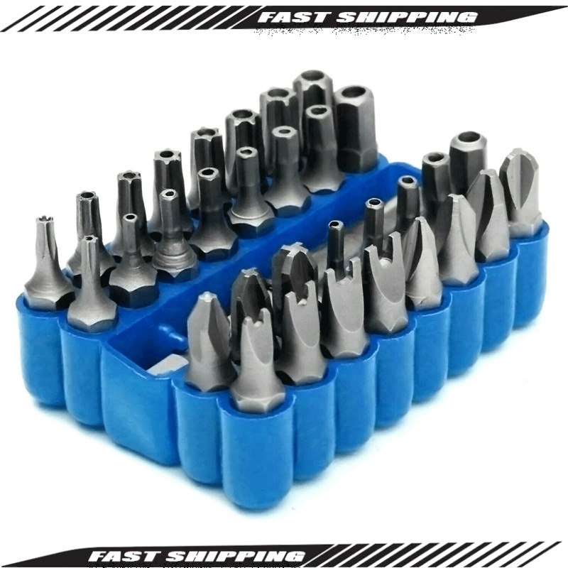 New 33 Tamper Proof Security Torq Hex Star Spanner Tri Wing Screwdriver Tool Set