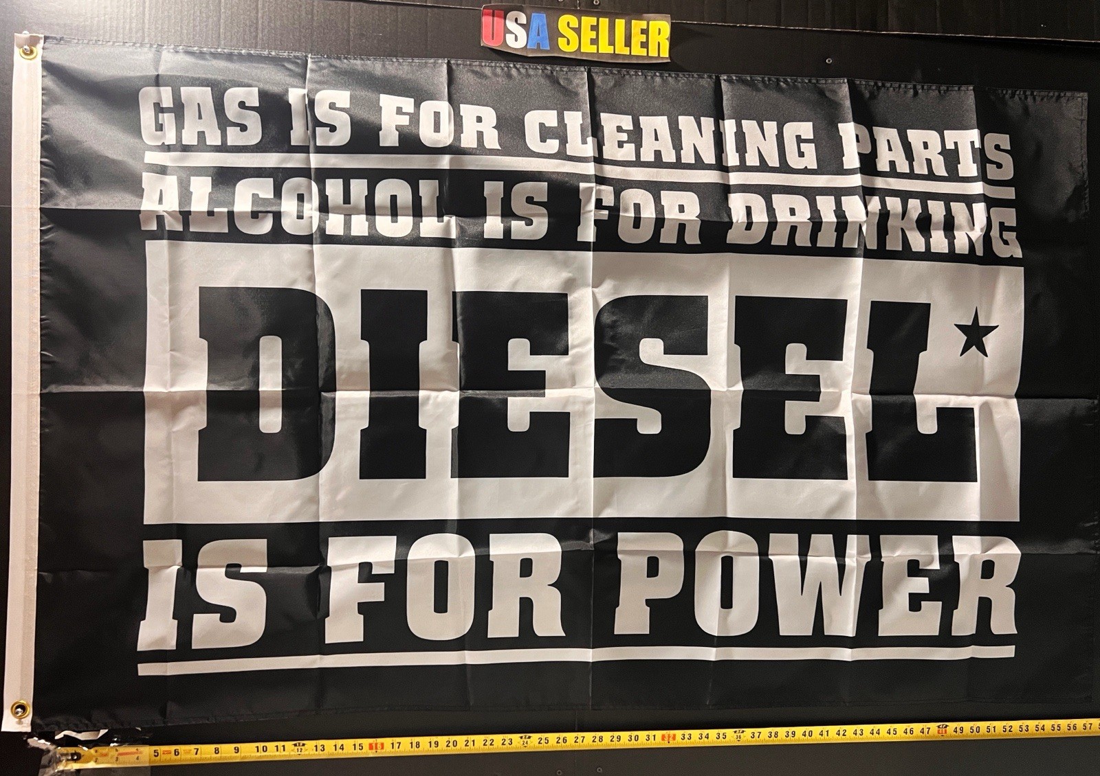 Diesel Truck Flag FREE USA SHIP Black Smoke Turbo America Freedom USA Sign 3x5’