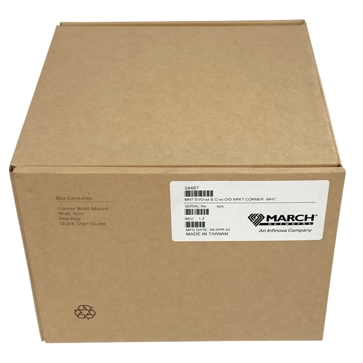 March Networks CA-OCB1-O Outdoor Corner Mount Bracket, P/N:34487