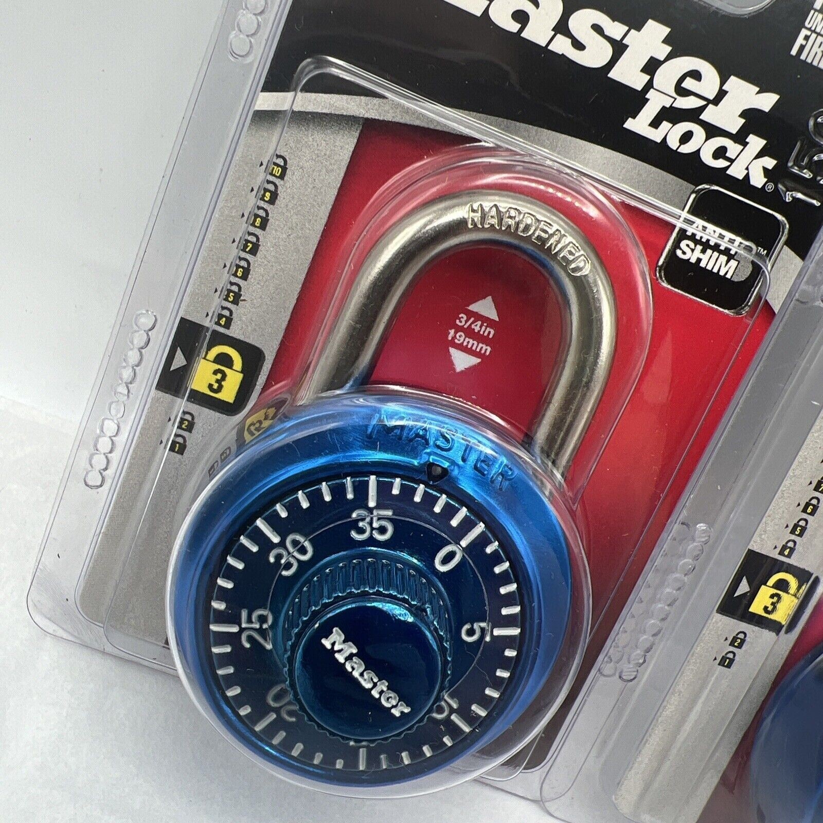 Master Lock Set of 2 Blue Combination Padlocks School Gym Work Locker