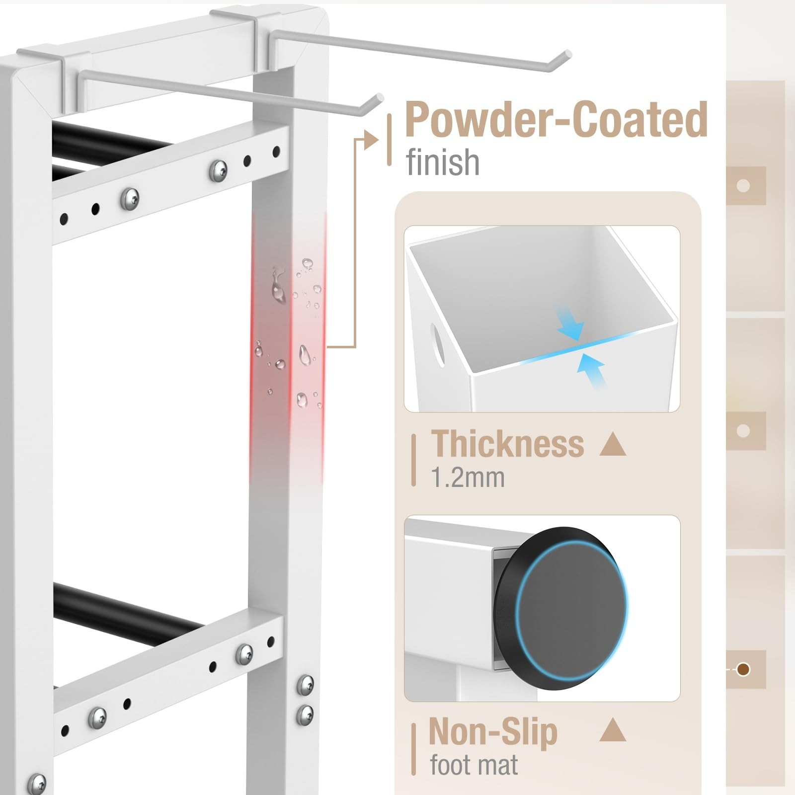 Small Dumbbell Rack，Heavy Duty Adjustable Dumbbell Weight Rack with Side