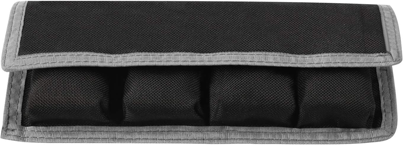 Meking DSLR Battery Case Holder Storage Bag (4 Pocket) for AA/AAA Battery Grey