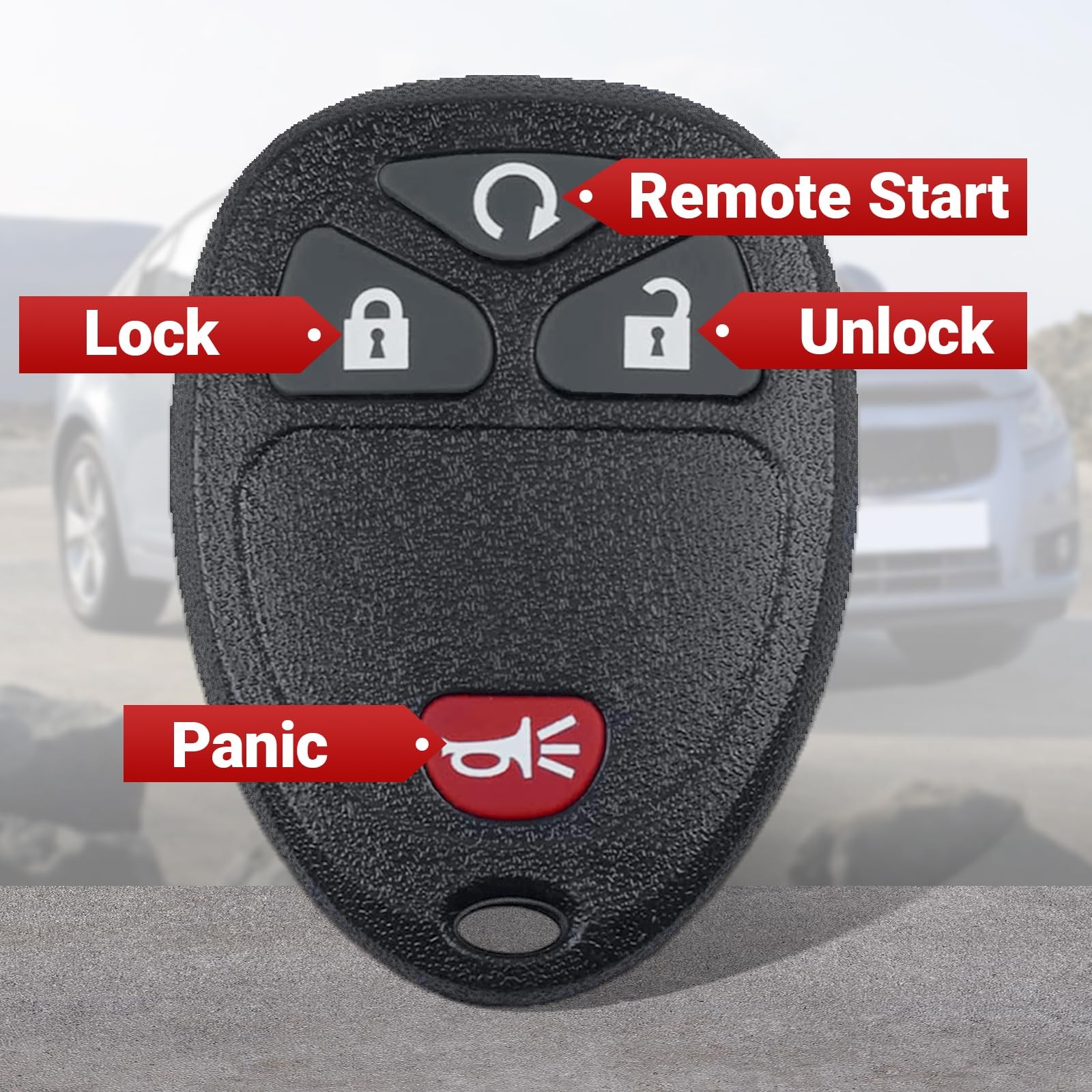 Key Fob Remote Replacement 2 Pack Car Keyless Entry Control
