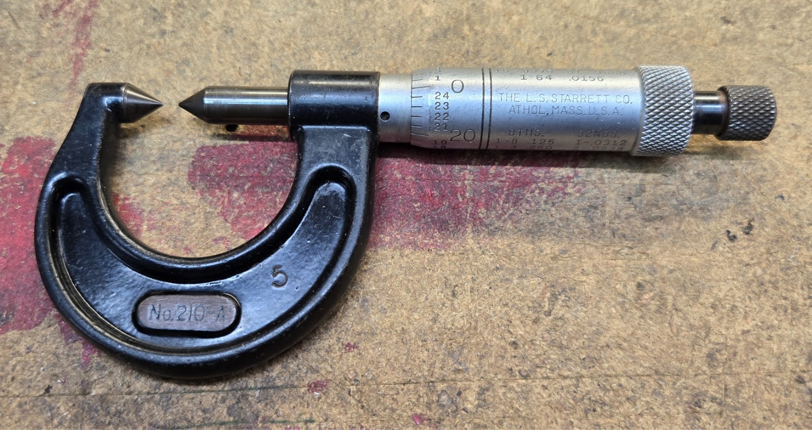 Starrett no. 210A Micrometer 0-1"