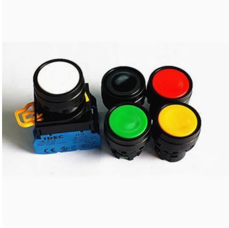 1PC New IDEC Flat head self-locking button YW1B-A1E20G 2NO green #LL