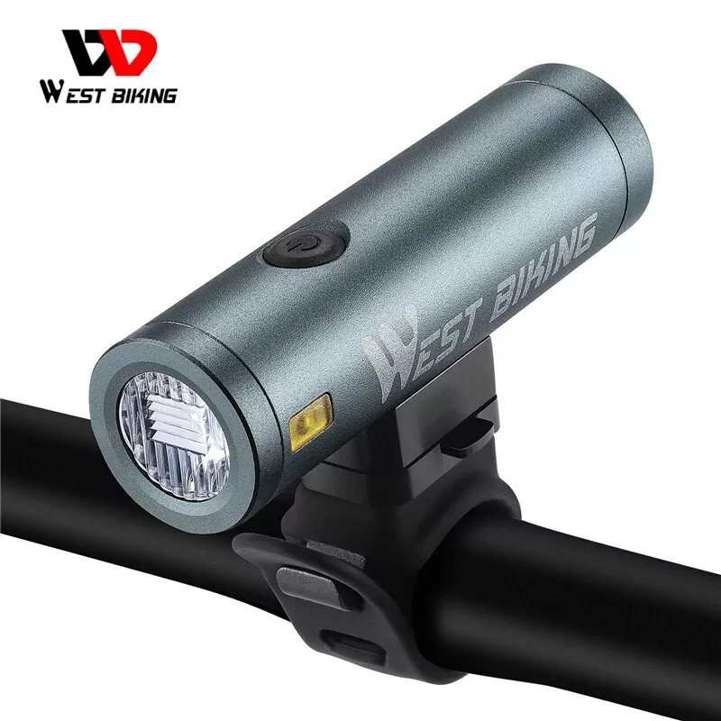 WEST BIKING 500LM Waterproof Bike Light USB Rechargeable LED Headlight Black