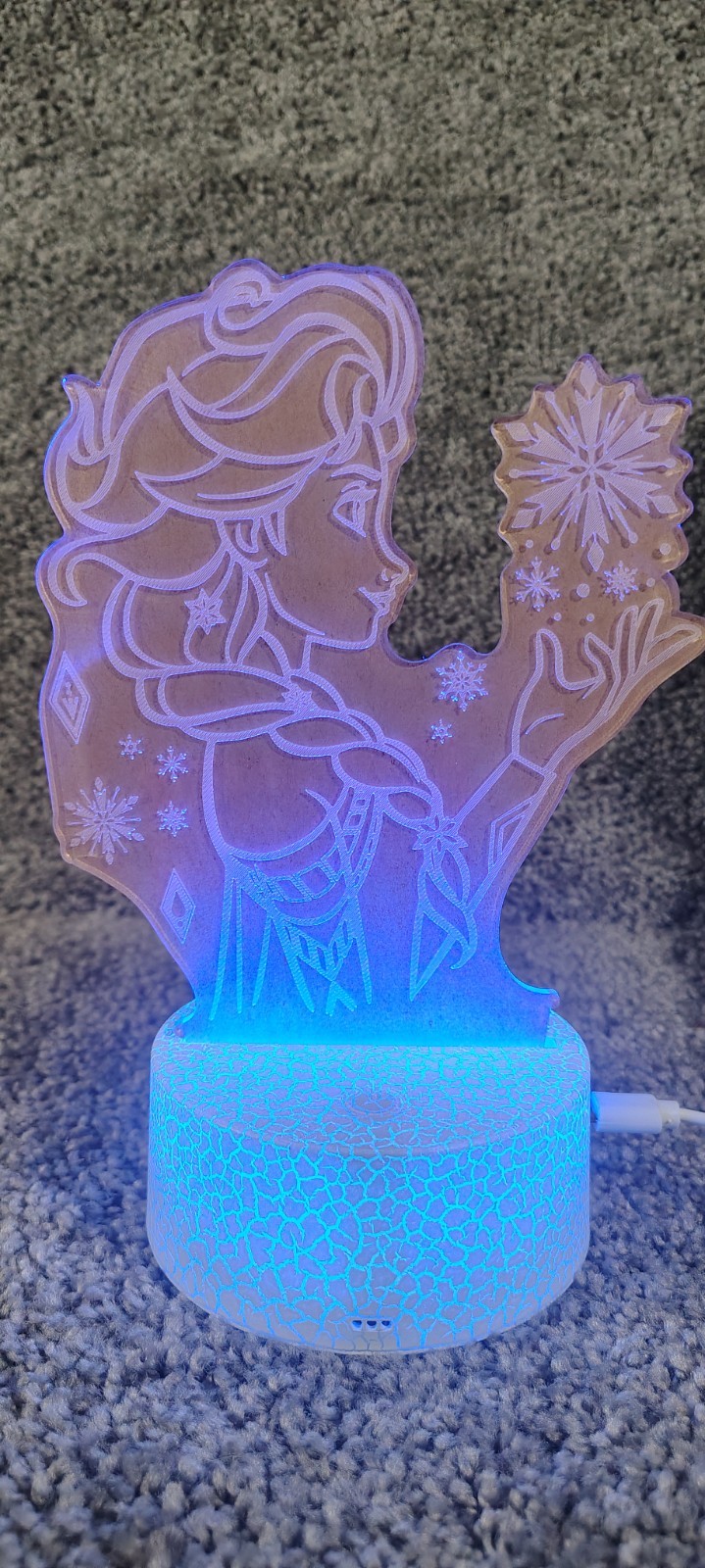 Elsa 3d Creative Desklamp