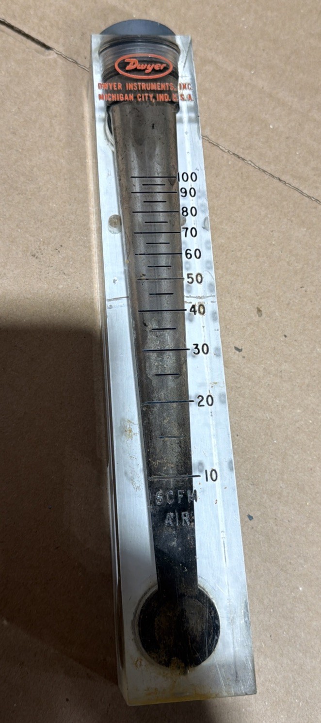 DYWER FLOWMETER 0-100 SCFM Used Surplus