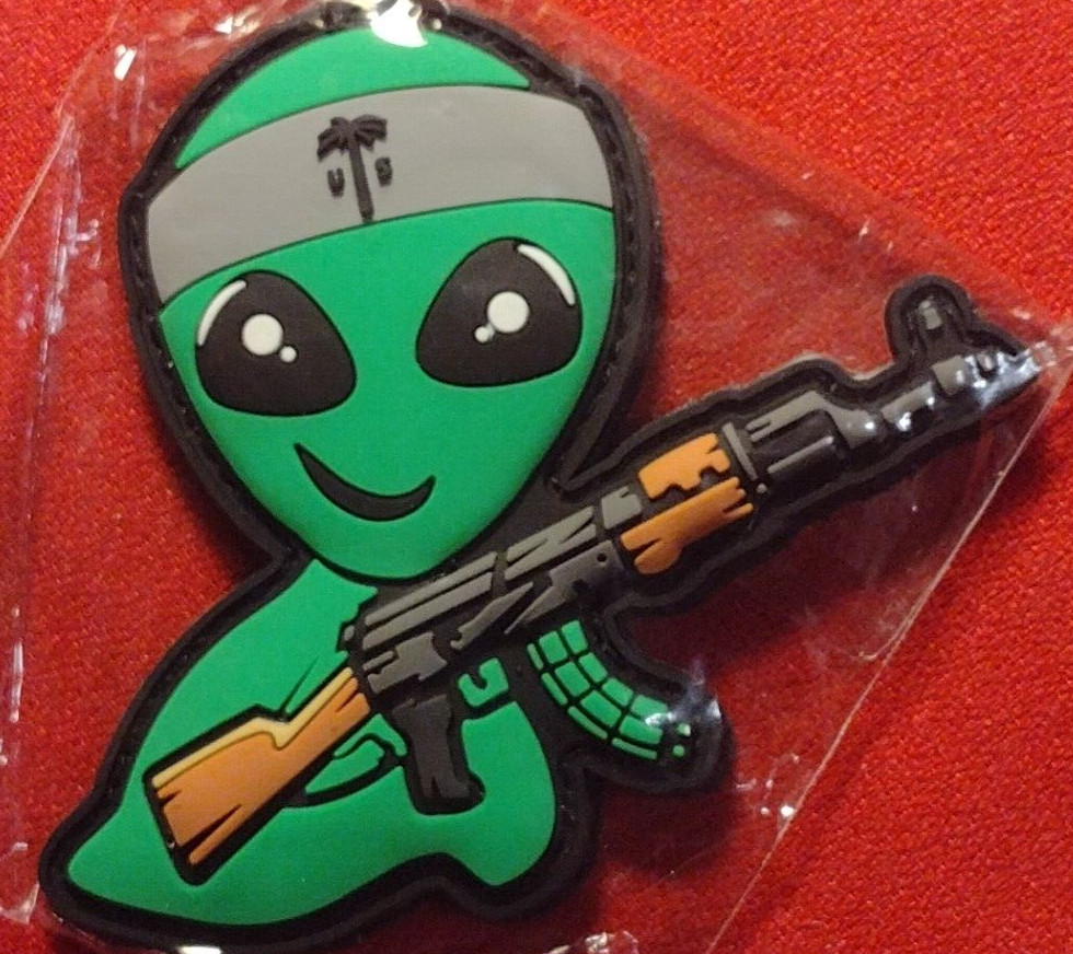 U S PALM Morale Patch SHOT-SHOW PVC H&L Alien w AK NIP Grips Mags Suppressors 2A