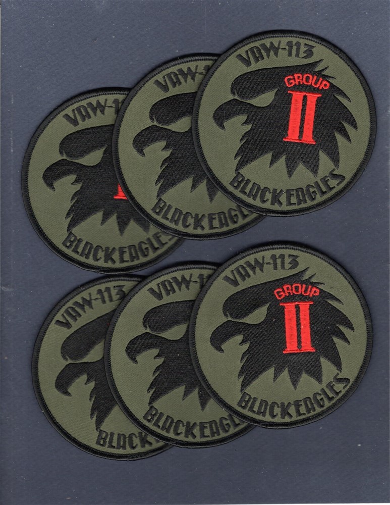 Dealer Lot VAW-113 BLACK EAGLES E-2C HAWKEYE US NAVY Squadron Patch Set of 6