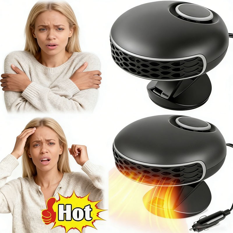 150W Portable Electric Car Heater 12V DC Heating Fan Defogger Defroster Demister