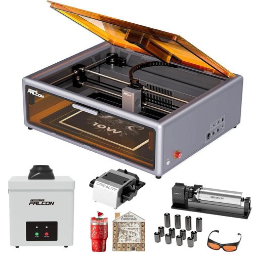 Creality Falcon A1 10W Laser Engraver/Cutter with Smoke Purifier & Rotary Roller
