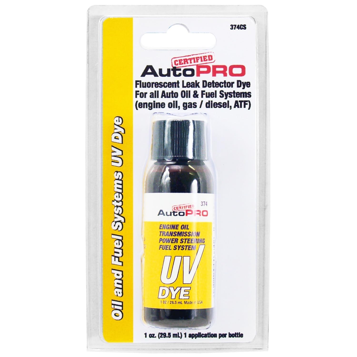 1 Oz Professional UV Leak Detection Dye - Compatible with All Lubricants