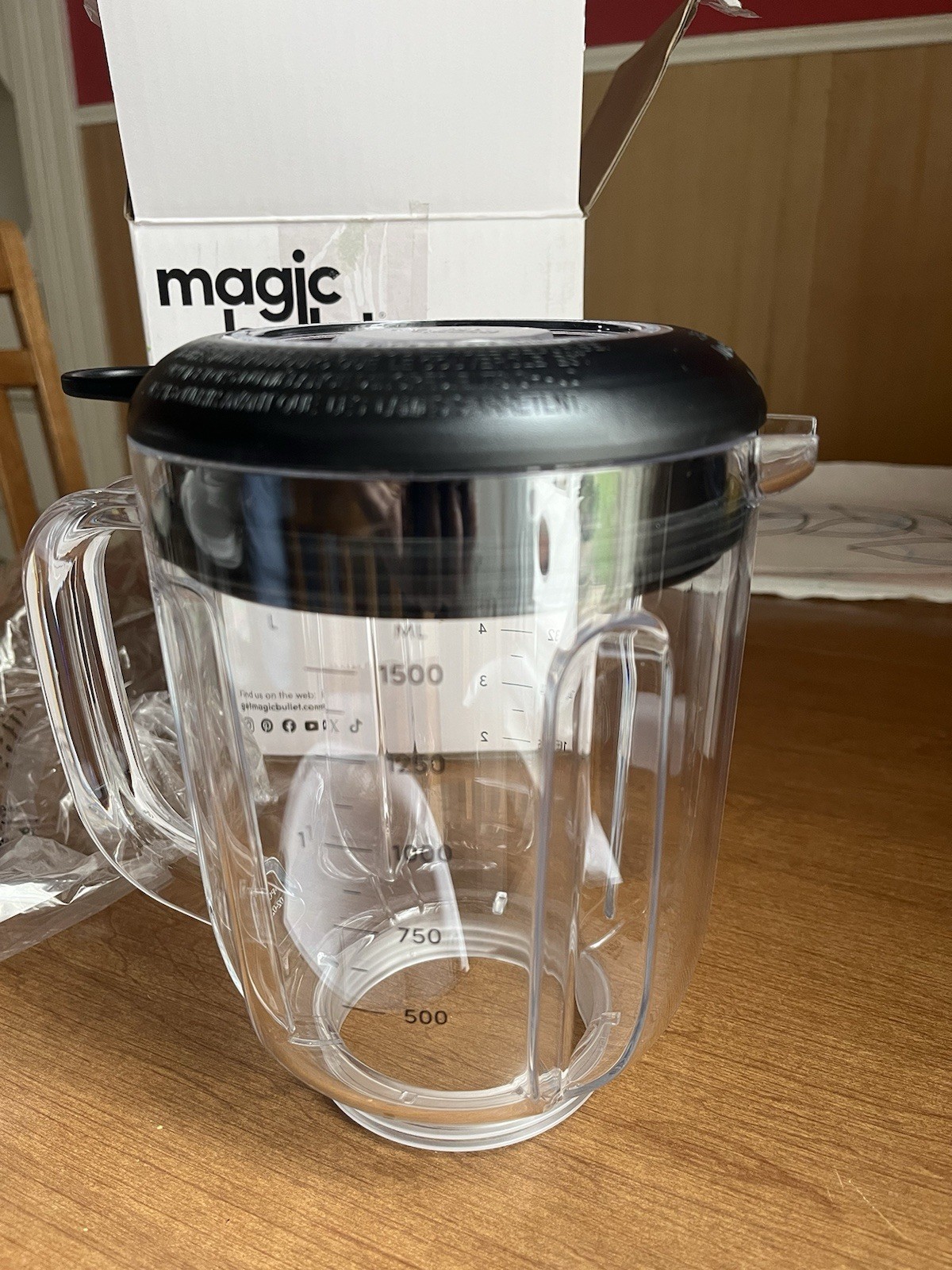 Brand New Magic Bullet 48oz Tritan Pitcher With Lid, NO BLADE INCLUDED