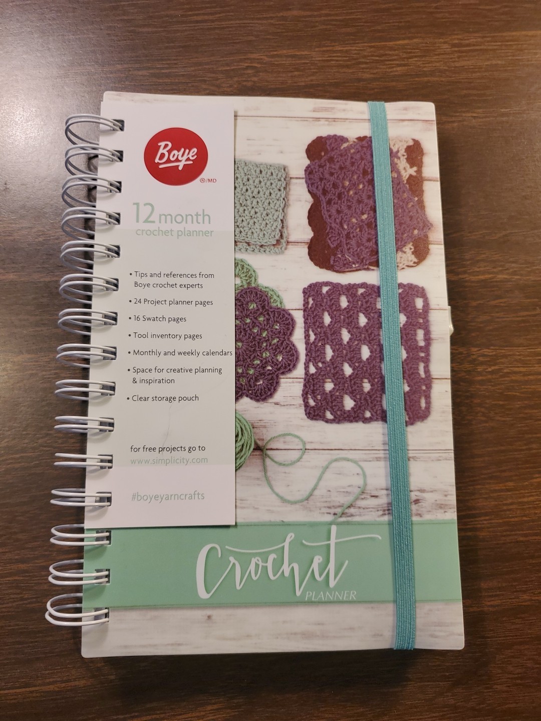 Boye Simplicity  Undated Monthly Planner Organizer Projects Crochet, Etc. NEW