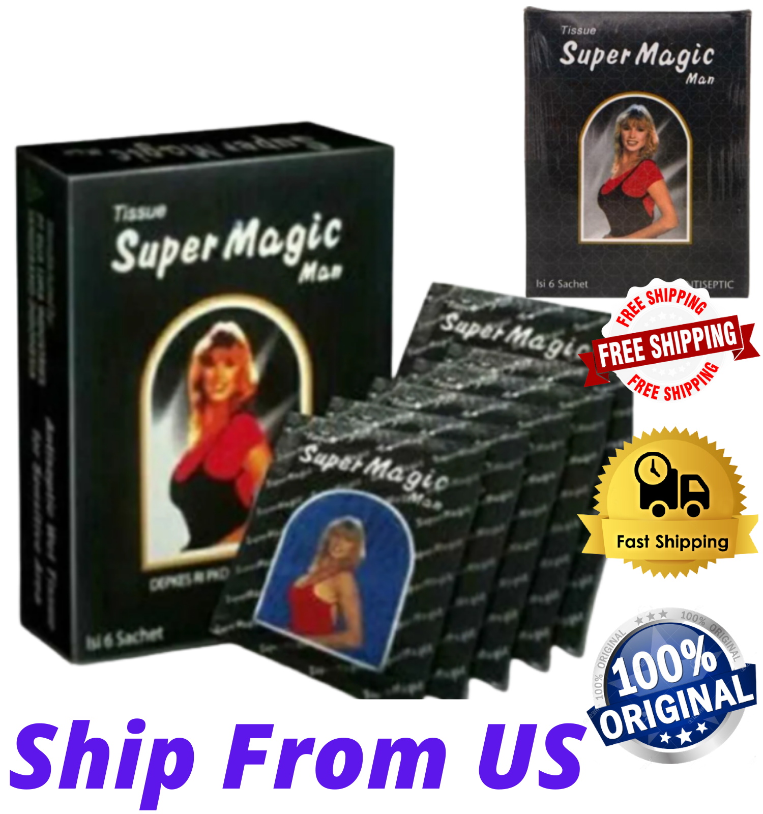 Super Antiseptic Magic Wet Tissue Longer Sex delayed (2 Boxes)