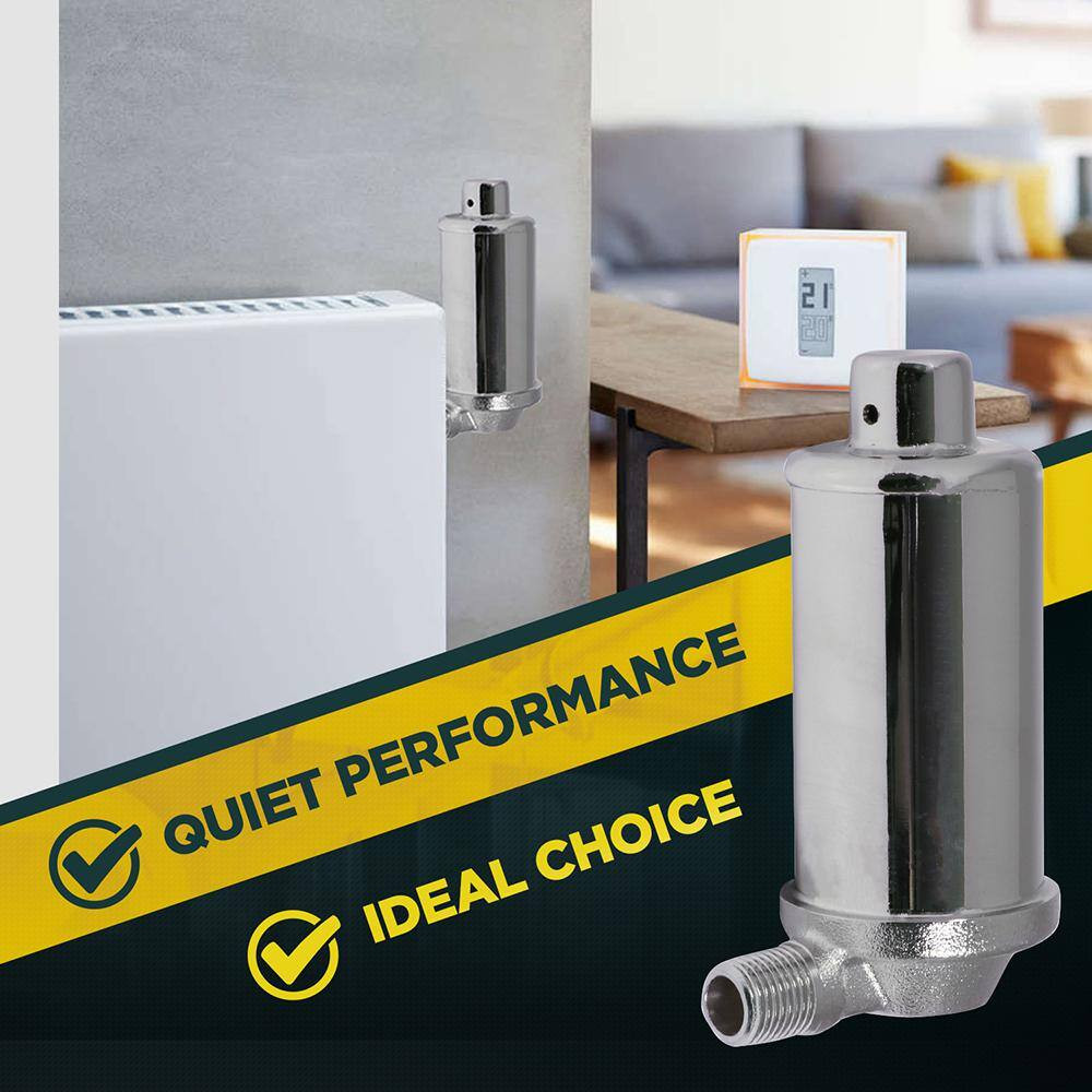 1/8 In. Chrome Threaded Adjustable Angle Steam Air Radiator Valve