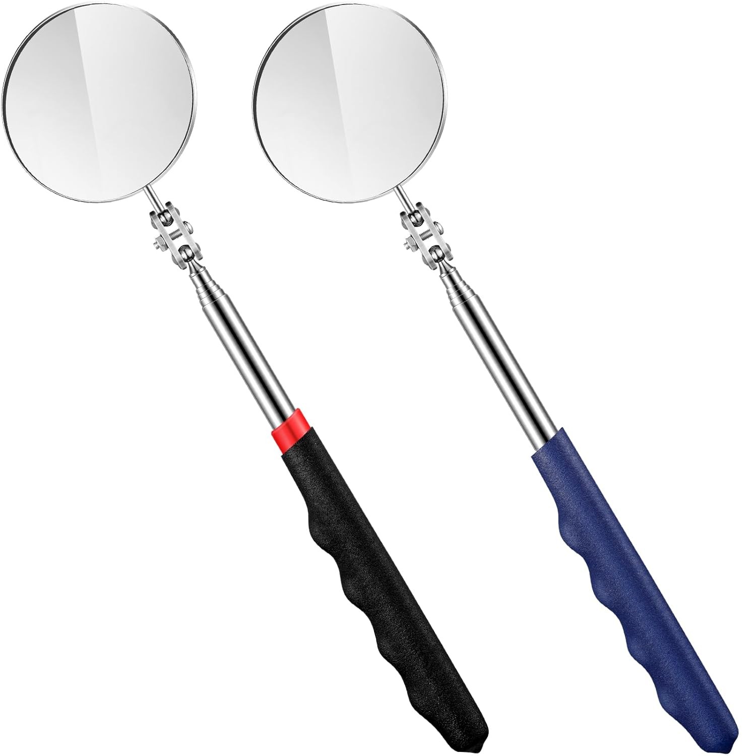 Copkim 2 Pcs Telescoping Inspection Mirror,29 Inch Mechanics Mirror Tool with