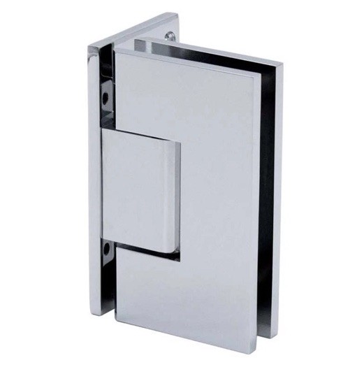 Glendale Adjustable Square Wall Mount Hinge Offset Back Plate Polished Chrome
